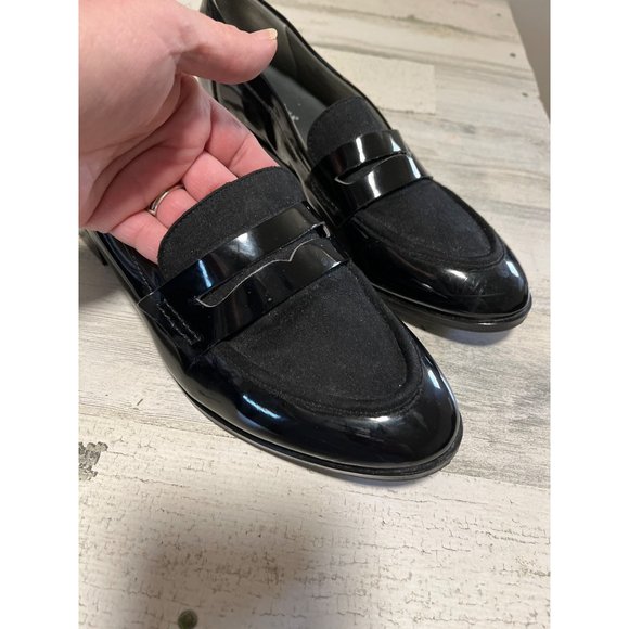 Lamplight Blair 134667 black suede like and patent leather like loafer size 10 - Picture 6 of 7